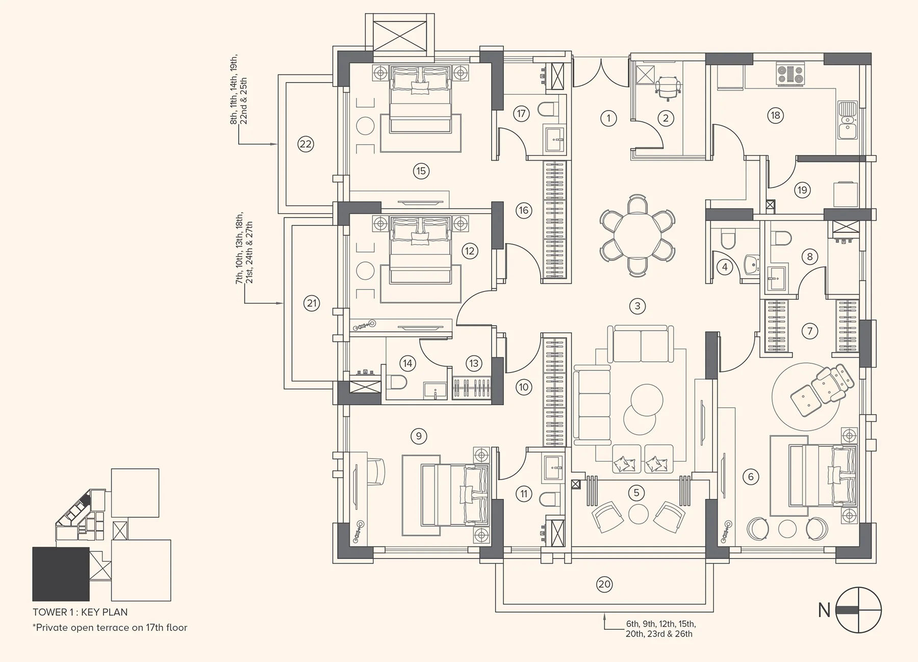 4 BHK | 1958 sqft. | ₹ 2.85 Cr