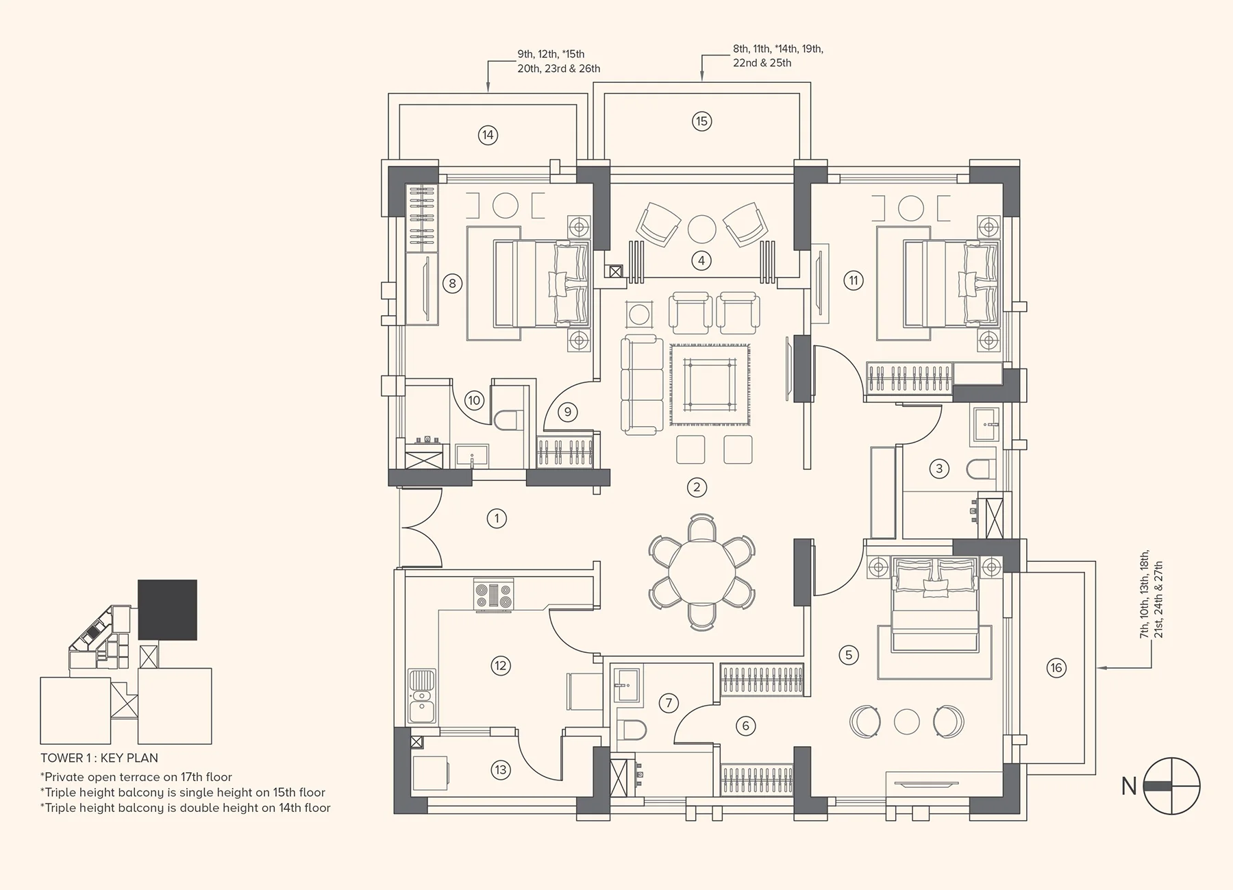 3 BHK | 1513 sqft. | ₹ 2.25 Cr