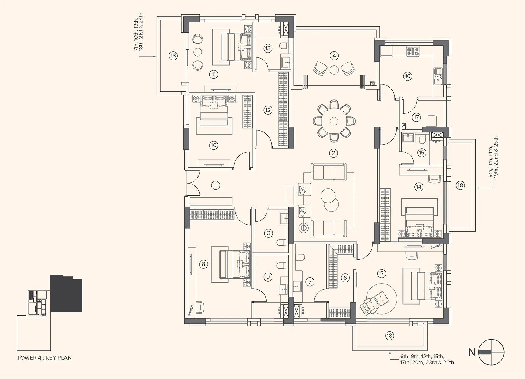 5 BHK | 2687 sqft. | ₹ 4.34 Cr