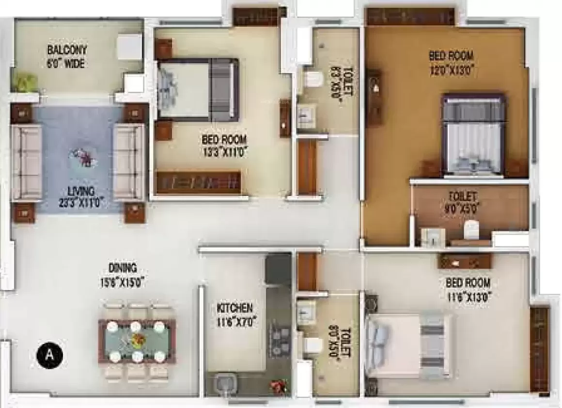 3 BHK | 1435 Sq.ft | ₹ 1.09 Cr