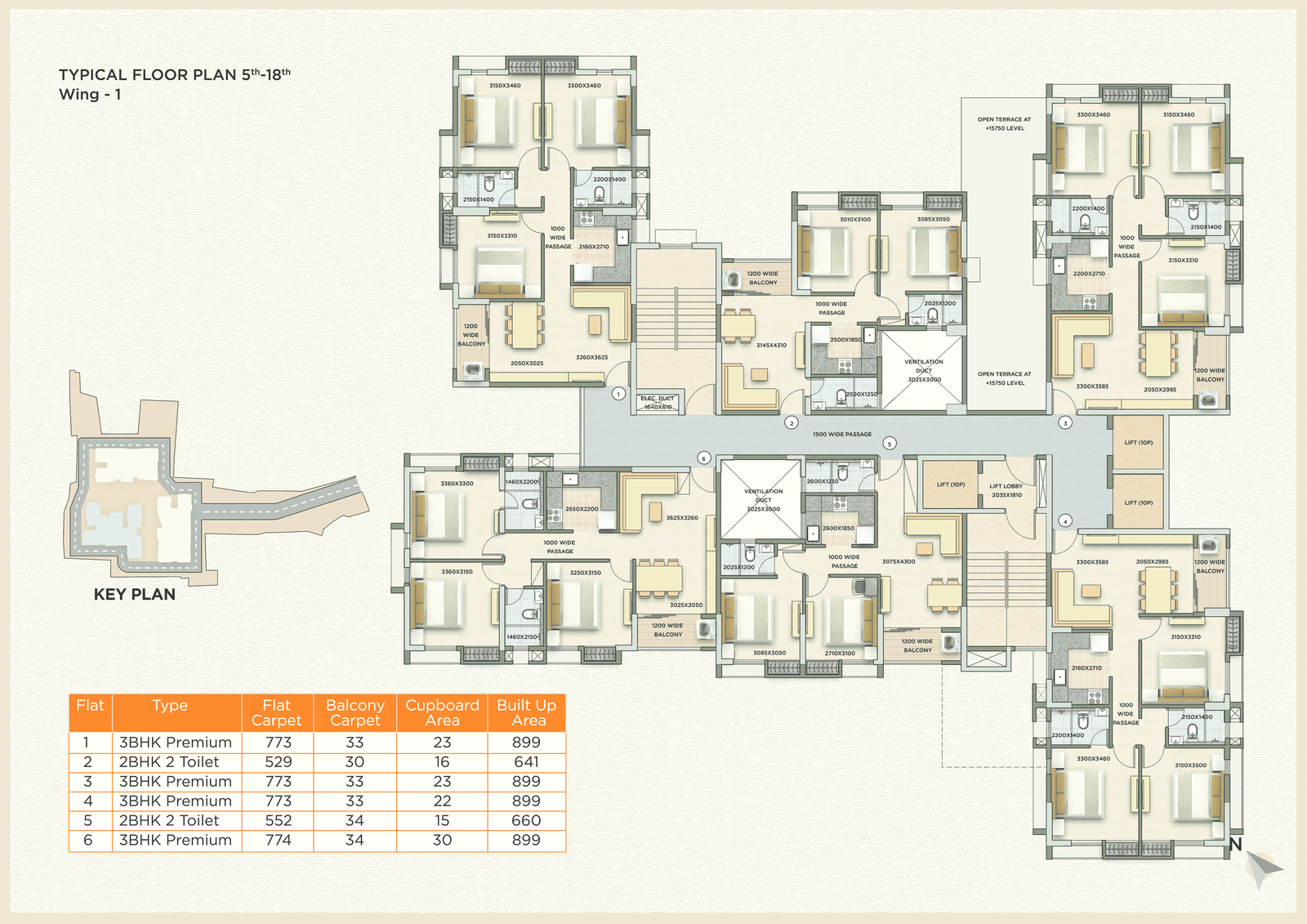 3 BHK | 758 Sq.ft | âı 44.12 L