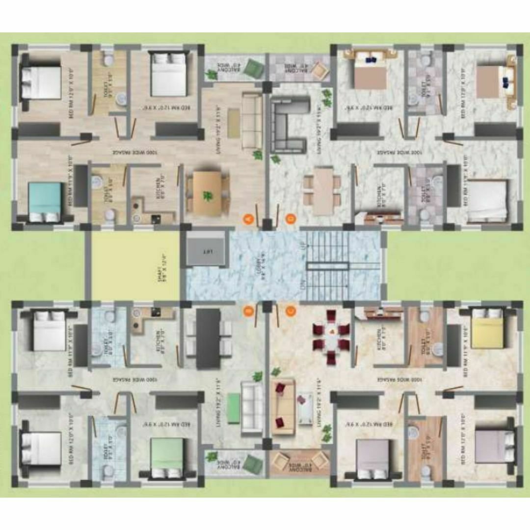 2 BHK | 600 sq.ft | ₹ 24 lakhs